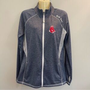 Boston Red socks by Majestic Jacket women's L Blue White ThermaBase MLB